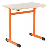 Školní stůl TITAN jednomístný bez košíku - v. 64 cm - Oranžová/Javor