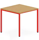 Jídelní stůl 70x80x75 cm - Červená/Buk 13