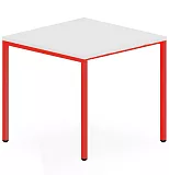 Jídelní stůl 70x80x75 cm - Červená/Bílá